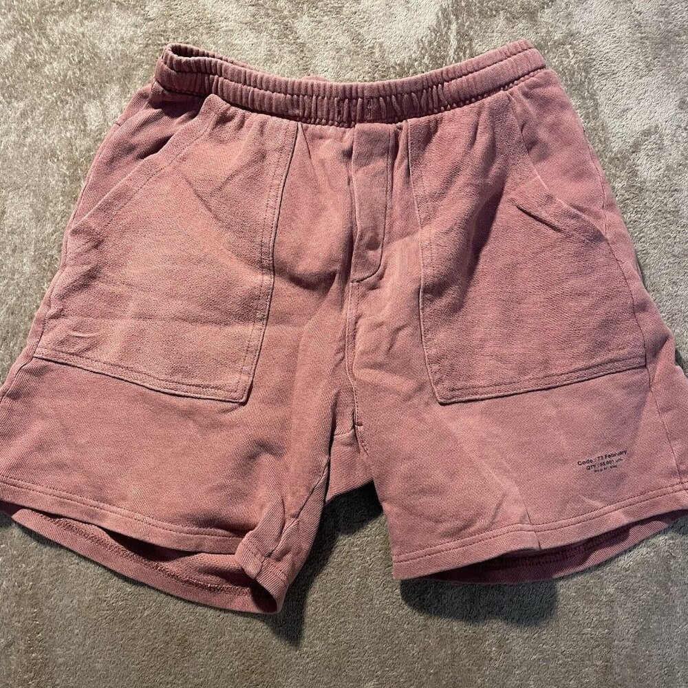 ZARA Shorts Girls Sz 13-14 M Pink Athletic Acid Wash CLOTH DRAWSTRING Pull On